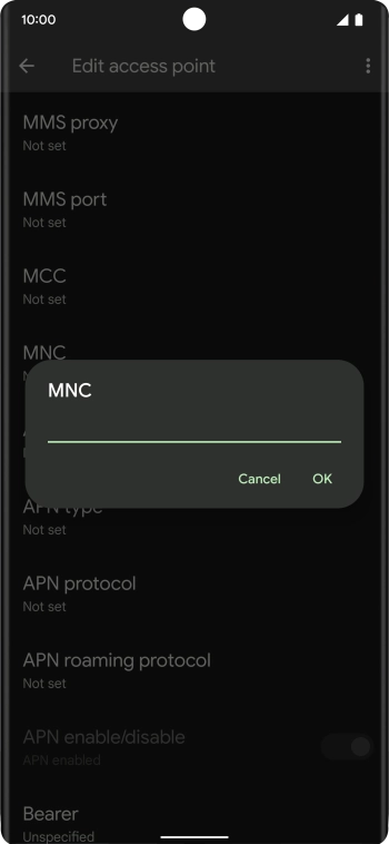 Key in 33 and press OK.