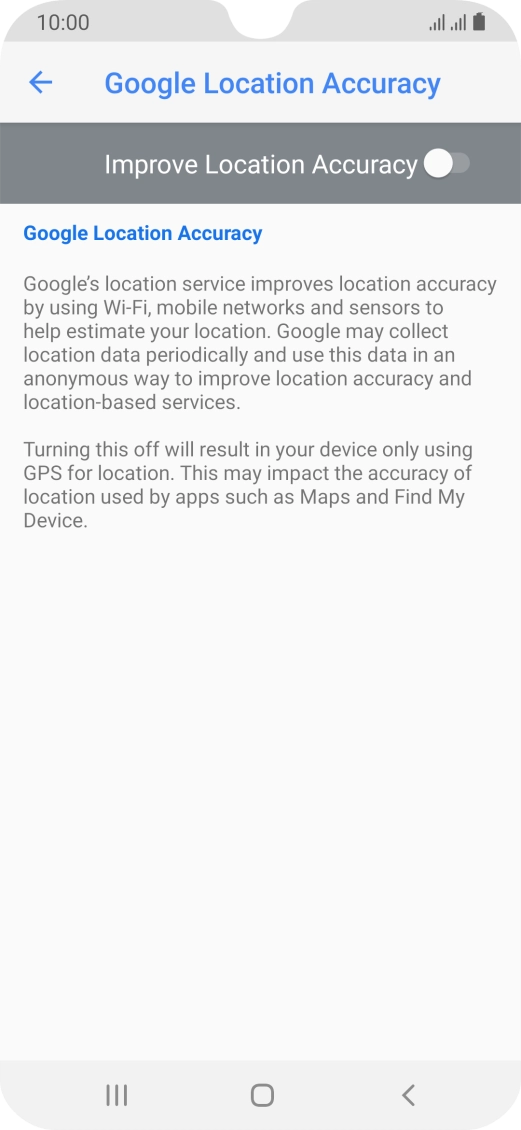 If you press the indicator next to 