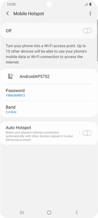 Press the menu icon.
