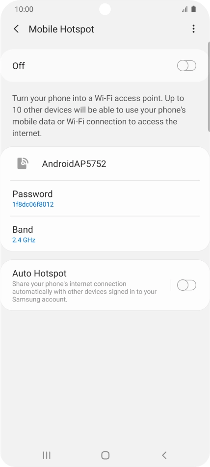 Press the menu icon.