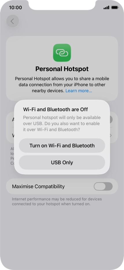 If Wi-Fi is turned off, press Turn on Wi-Fi and Bluetooth.