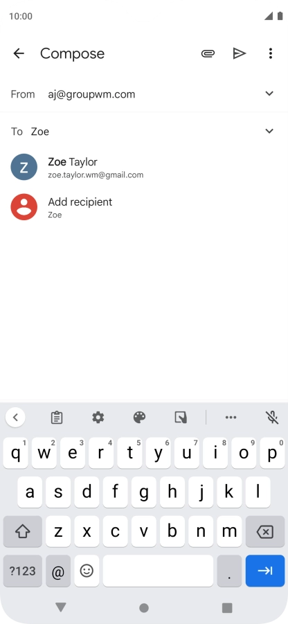 Press the required contact.