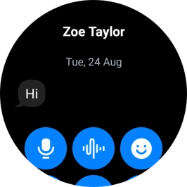 Press and hold the required message for a moment.