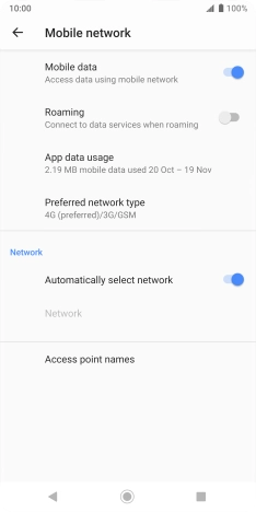 Press Access point names.