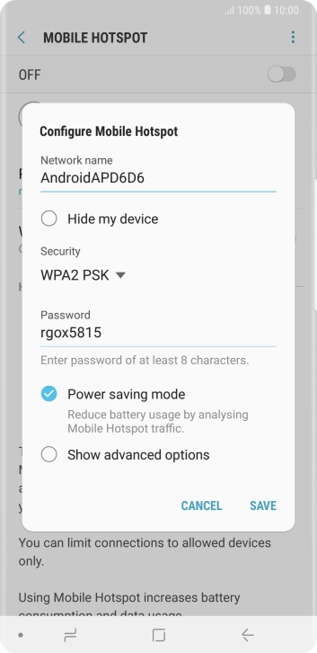 Press the field below 