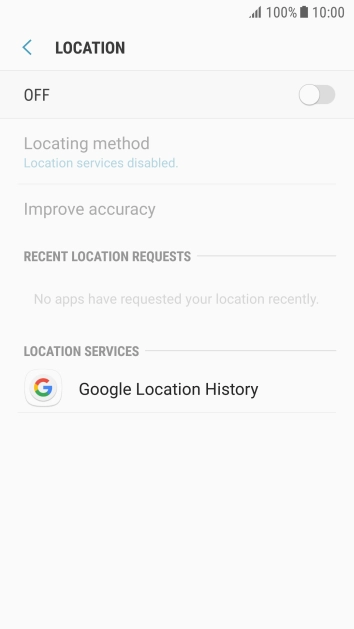 Press the indicator to turn the function on or off.