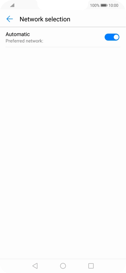 If you want to select a network manually, press the indicator next to 