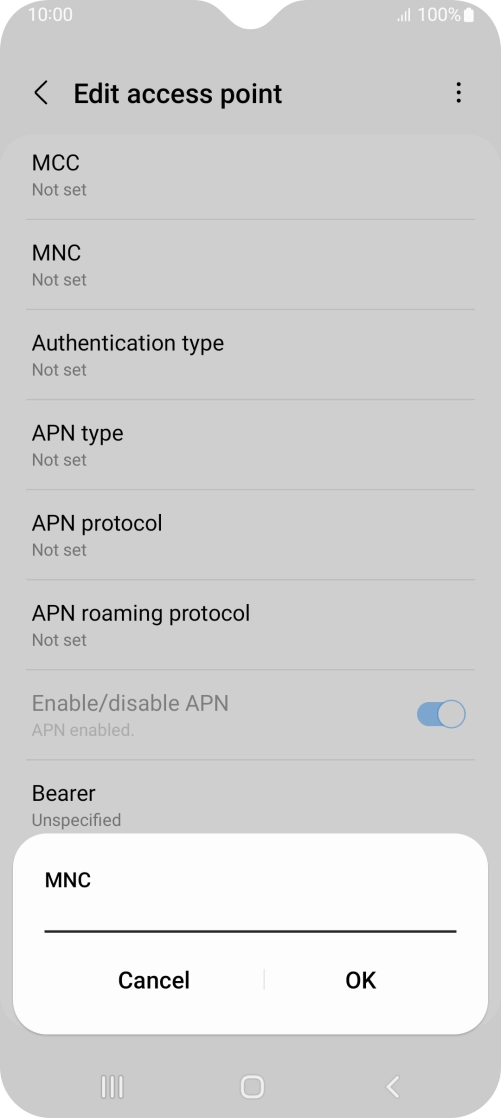 Key in 33 and press OK.