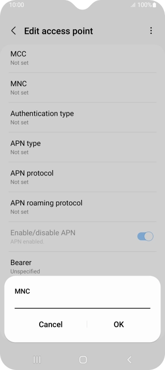 Key in 33 and press OK.