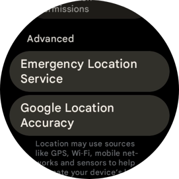 Press Emergency Location Service.