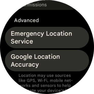 Press Emergency Location Service.