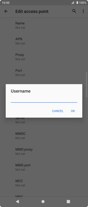 Key in eesecure and press OK.