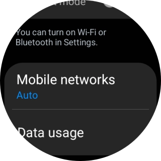 Press Mobile networks.