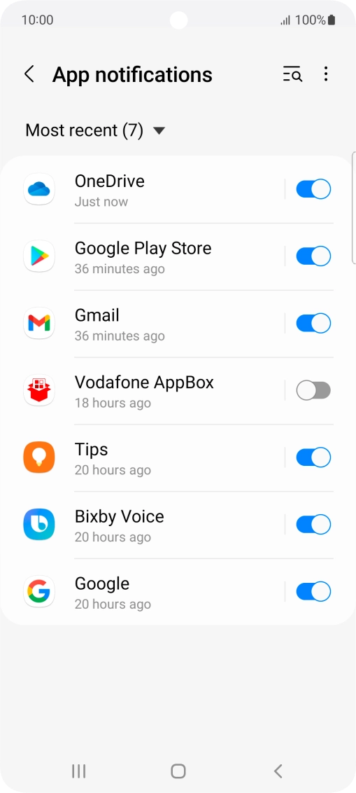 Press the drop down list.