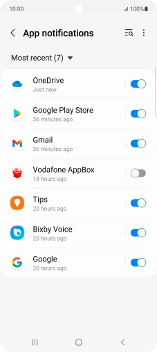 Press the drop down list.