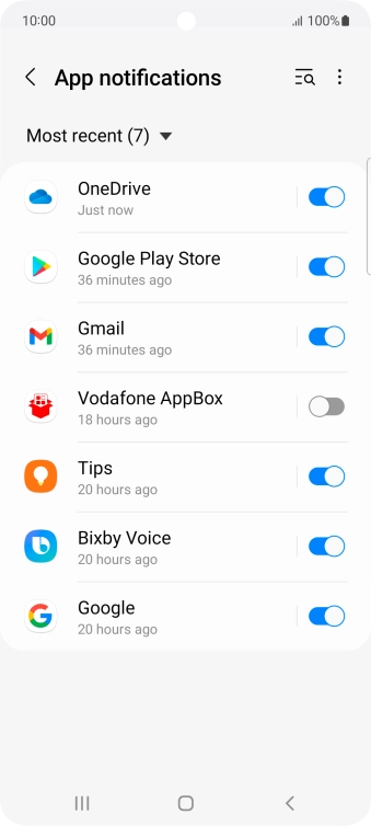 Press the drop down list.
