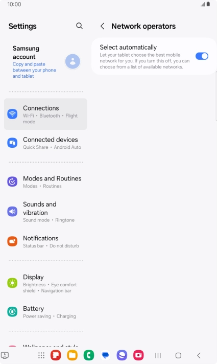 Press the indicator next to 