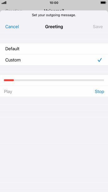 Press Stop to stop recording.