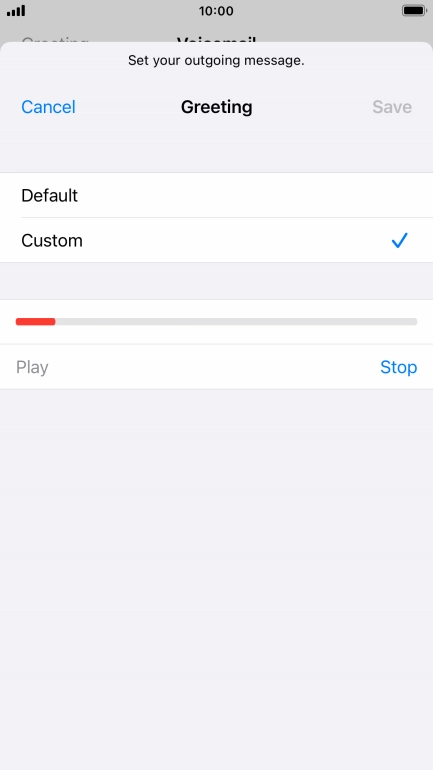 Press Stop to stop recording.