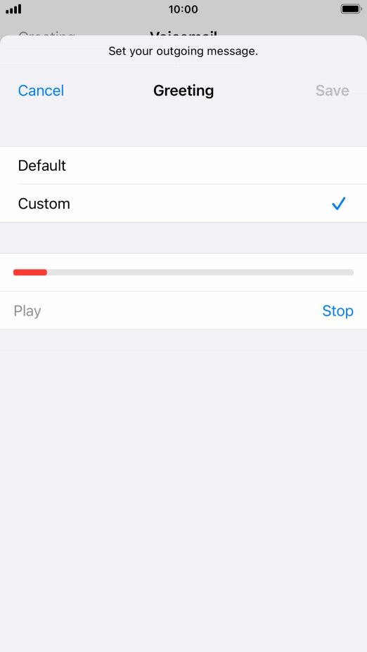 Press Stop to stop recording.
