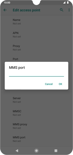 Key in 8080 and press OK.