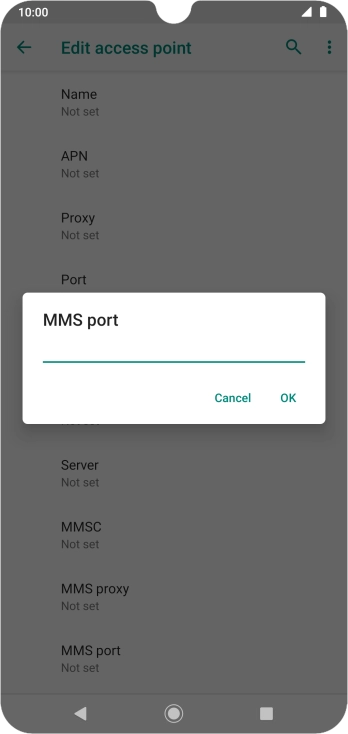 Key in 8080 and press OK.