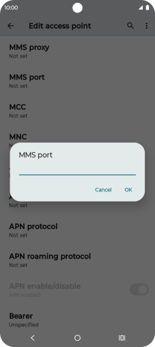 Key in 8080 and press OK.