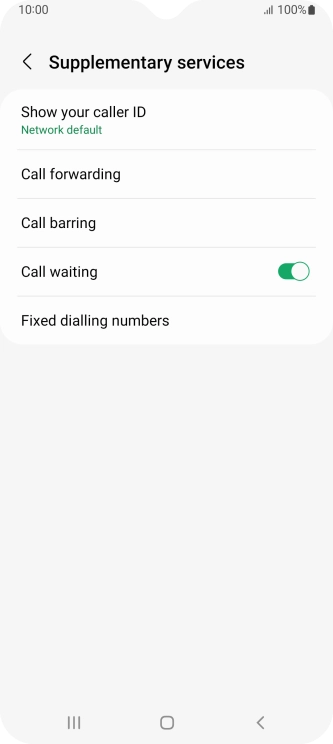 Press Call forwarding.
