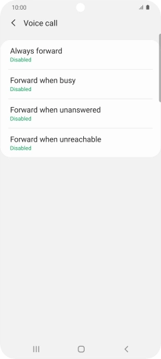 Press the required divert type.