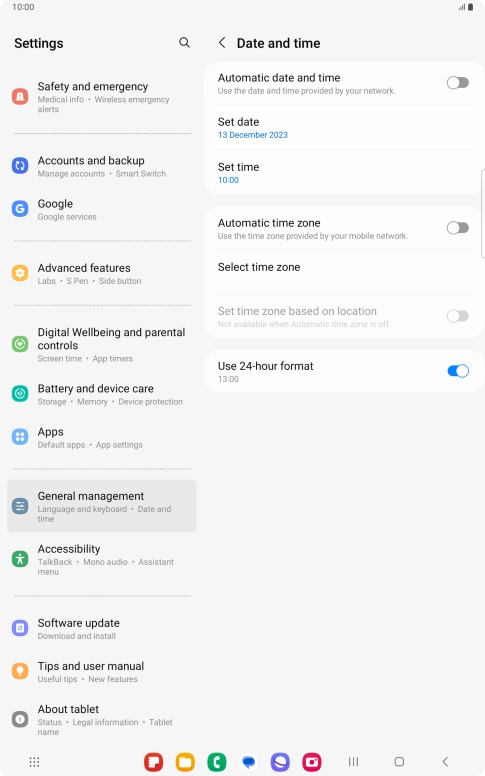 Press the indicator next to 