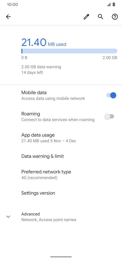 Press Preferred network type.