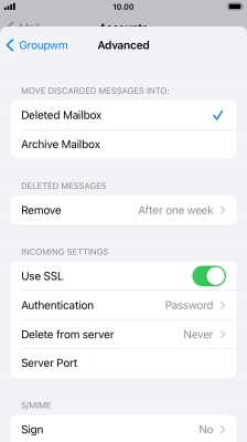 Press the indicator next to 