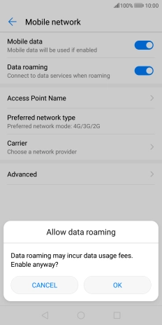 If you turn on the function, press OK.