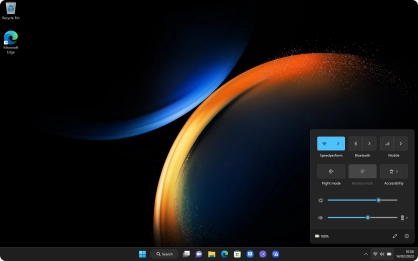 Drag the brightness indicator right or left to set the required brightness level.