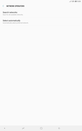 If you want to select a network manually, press Search networks and wait while your tablet searches for networks.