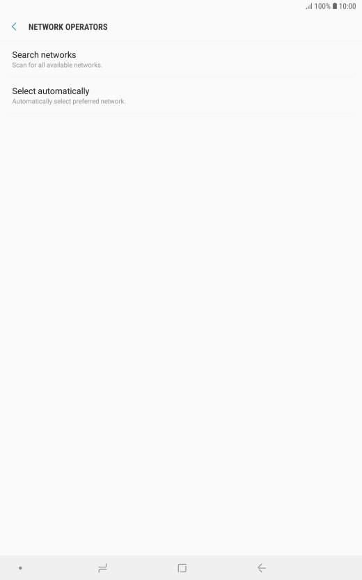 If you want to select a network manually, press Search networks and wait while your tablet searches for networks.