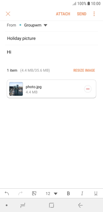 Press SEND when you've finished your email.