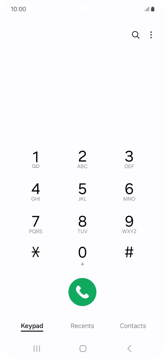 Press the menu icon.