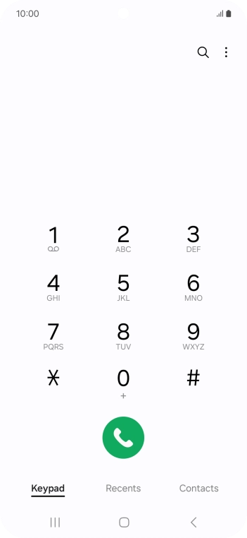 Press the menu icon.