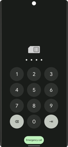 If you're asked to key in your PIN, do so and press arrow right. The default PIN is 1111.