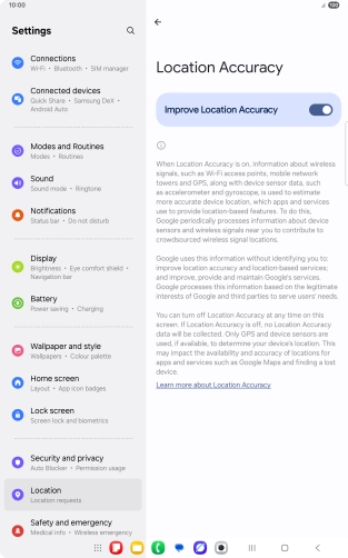 If you press the indicator next to 