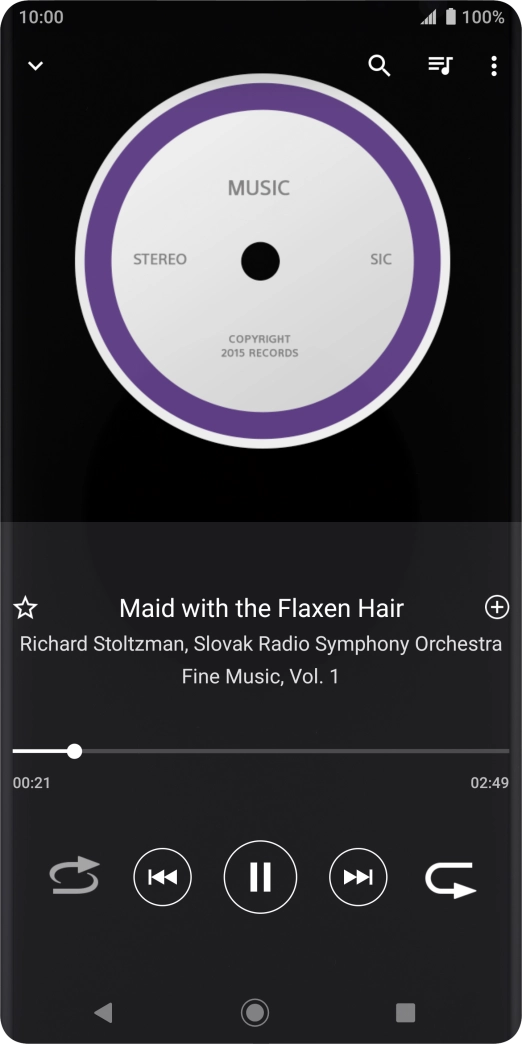 Press arrow right to go to the next audio file.