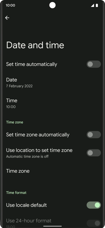 Press the indicator next to 