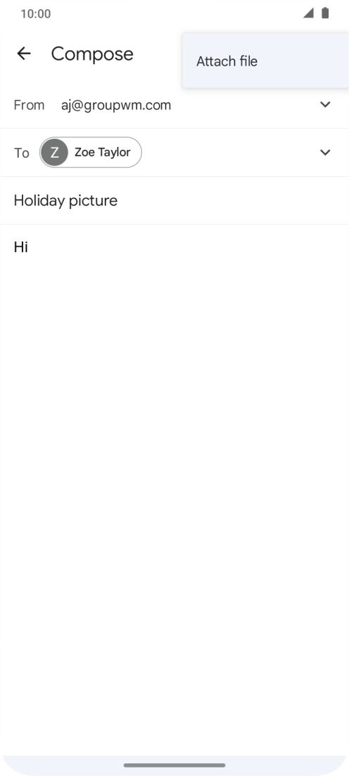 Press Attach file and go to the required folder.