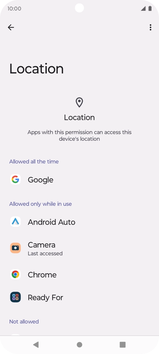 Press the required app.