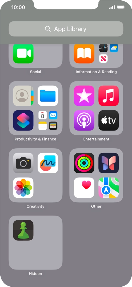 Press and hold the required app.