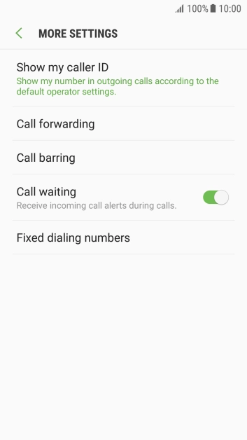 Press Call forwarding.