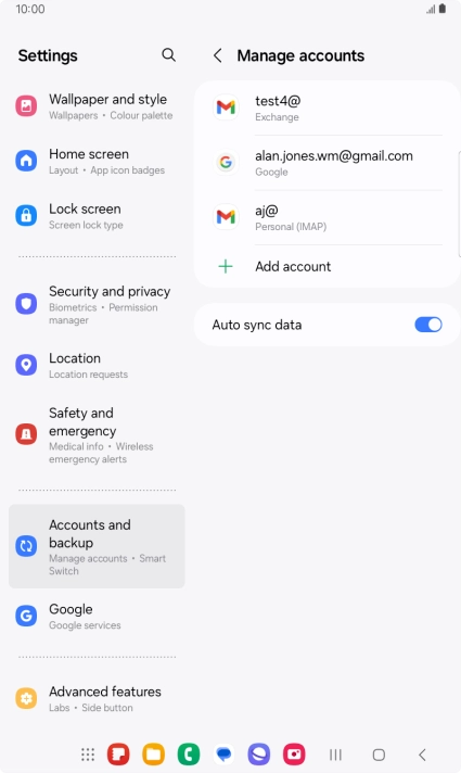 Press the indicator next to 
