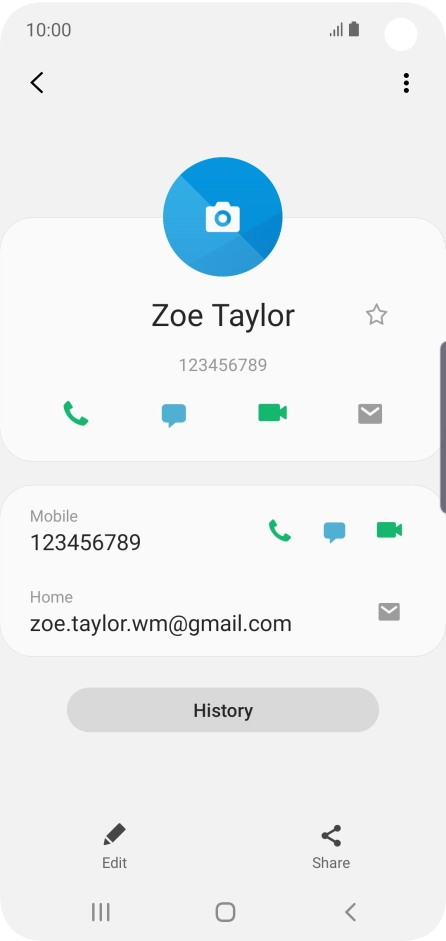 Press the call icon next to the required number.
