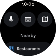 Press the microphone icon and say the required destination.